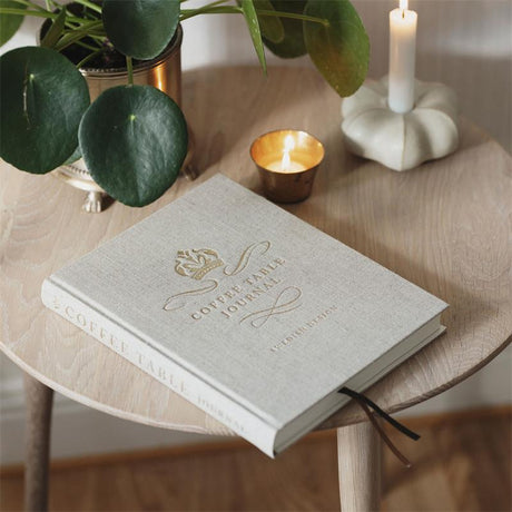 Coffee Table Journal - Royal - Rough Linen - 2 - Paperstyle - Tidformera