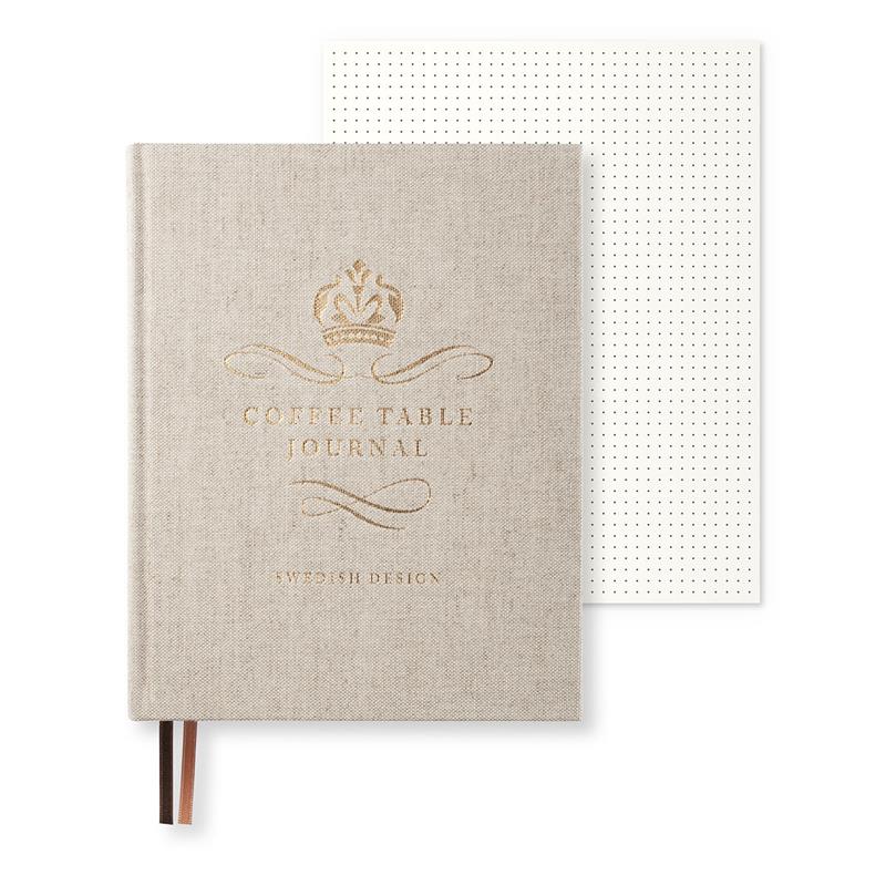 Coffee Table Journal - Royal - Rough Linen - Paperstyle - Tidformera