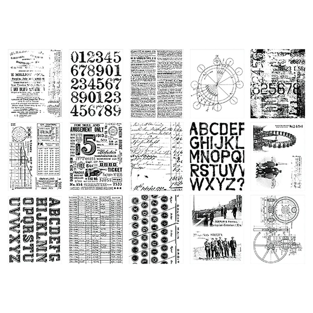 Collage paper - Archives - Ark 30 - pack - Tim Holtz - Tidformera