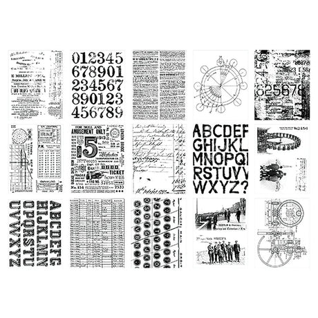 Collage paper - Archives - Ark 30 - pack - 2 - Tim Holtz - Tidformera