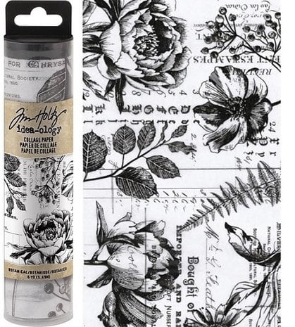 Collage paper - Botanical - 1 - Tim Holtz - Tidformera