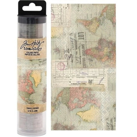 Collage paper - Travel - Tim Holtz - Tidformera