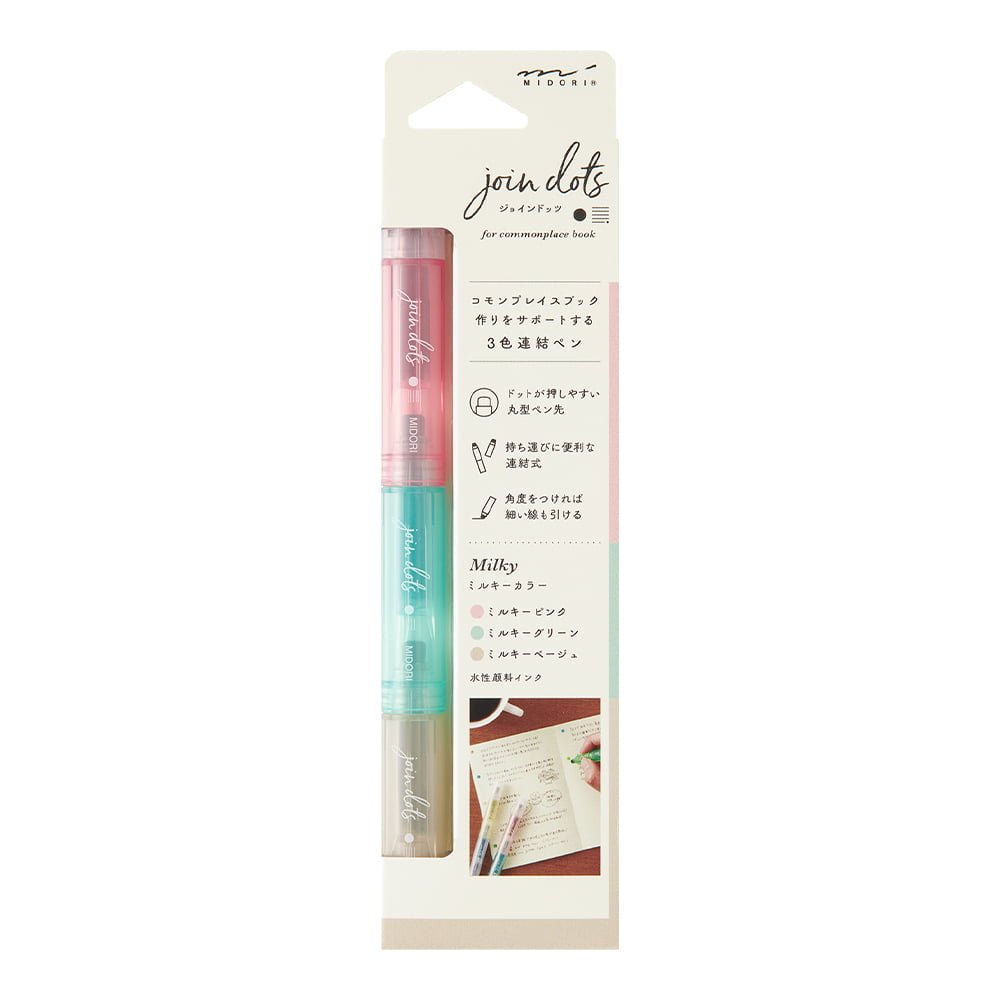 Connecting Pen Join Dots - Milky - Midori - Tidformera