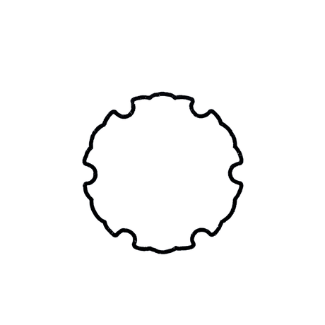 Craft Rubber Stamp Hanko - 20 x 20 - Kamon - 1 - Shachihata - Tidformera