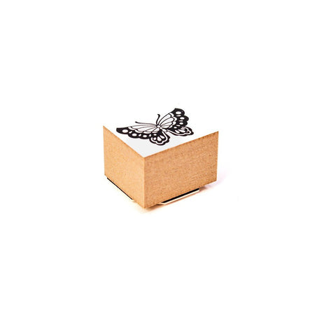Craft Rubber Stamp Hanko - 25 x 30 - Butterfly - 2 - Shachihata - Tidformera