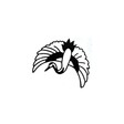 Craft Rubber Stamp Hanko - 25 x 30 - Crane - 1 - Shachihata - Tidformera