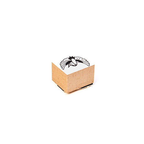 Craft Rubber Stamp Hanko - 25 x 30 - Crane - 2 - Shachihata - Tidformera