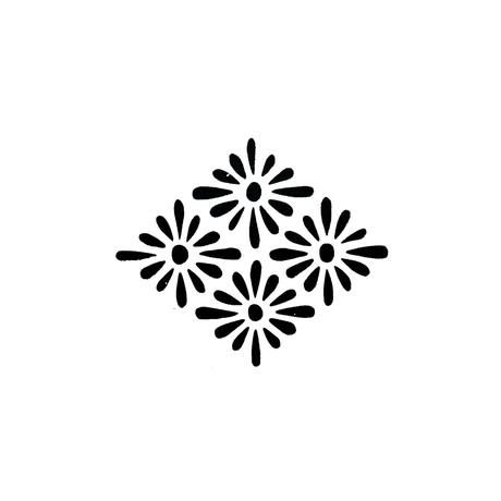 Craft Rubber Stamp Hanko - 25 x 30 - Diamond - 1 - Shachihata - Tidformera
