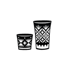 Craft Rubber Stamp Hanko - 25 x 30 - Glasses - 1 - Shachihata - Tidformera