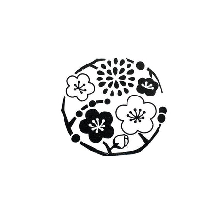 Craft Rubber Stamp Hanko - 30 x 30 - Blossom - 2 - Shachihata - Tidformera