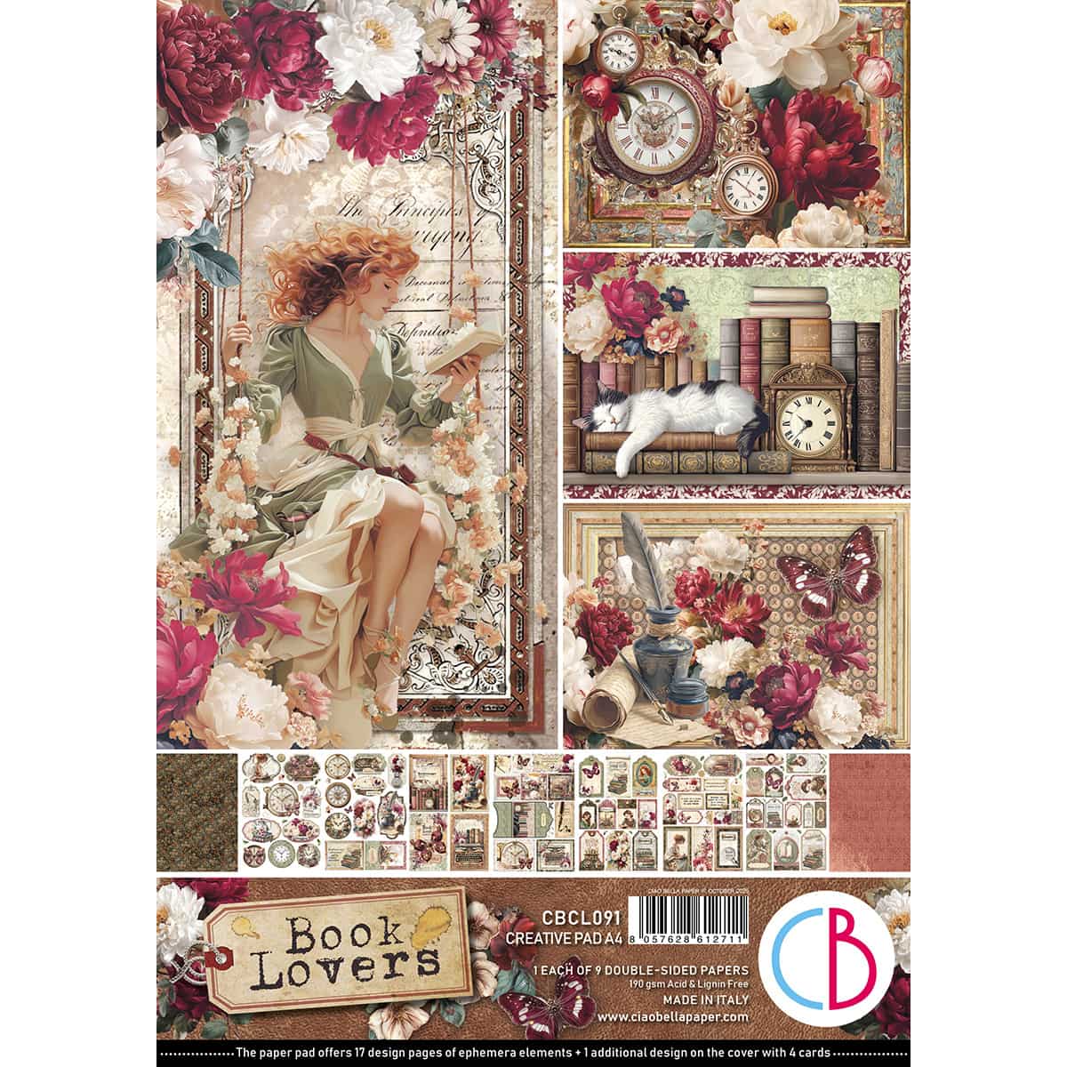 Creative Pad 9 - pack - Book Lovers - 1 - Ciao Bella - Tidformera