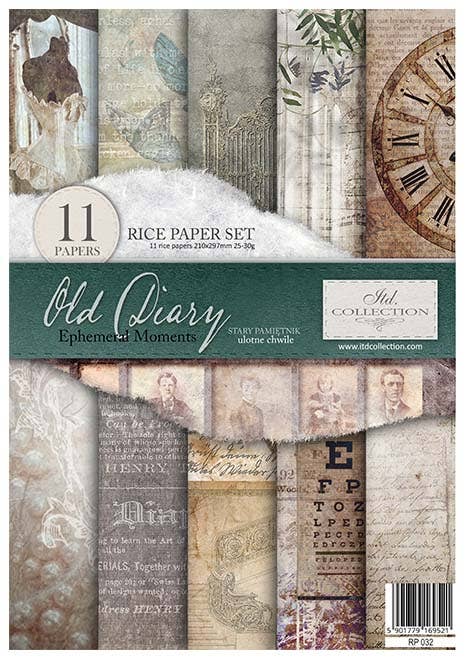 Rice paper set - A4 - Old Diary