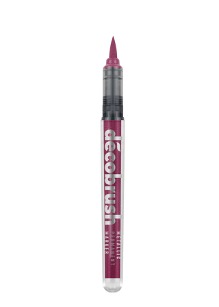 Decobrush - Metallic - Pink från Karin - Rosa penselpenna utan lock - Tidformera