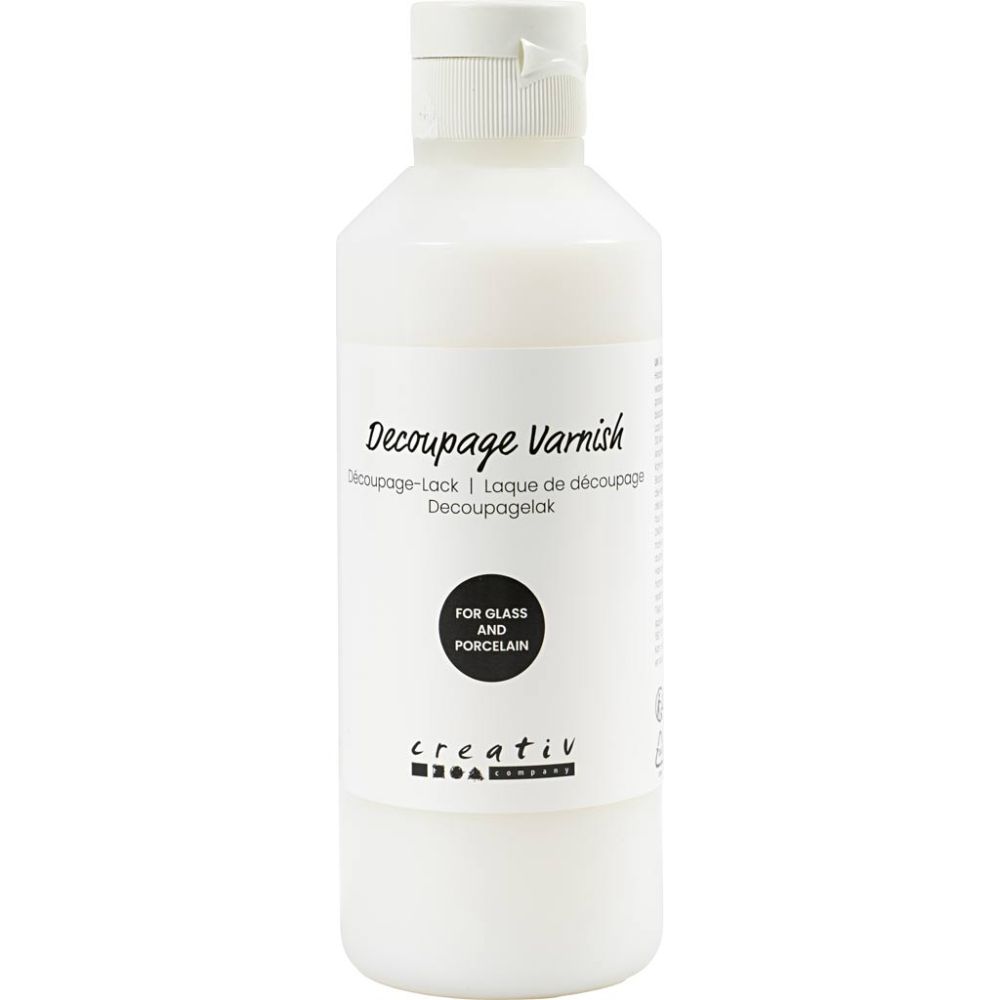 Decoupagelack - 250 ml - Glass & Porcelain - 1 - Creative Company - Tidformera