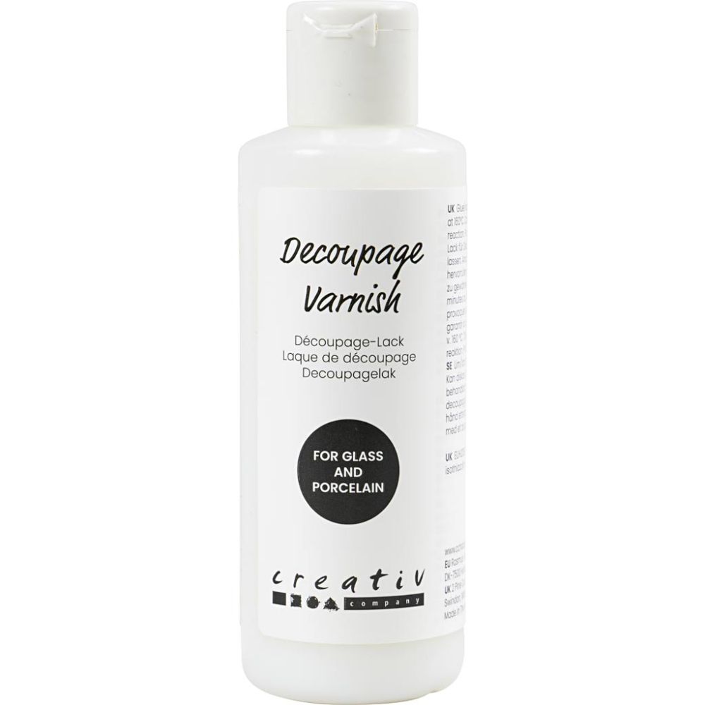 Decoupagelack - 80 ml - Glass & Porcelain - 1 - Creative Company - Tidformera