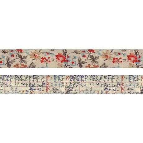 Dekorationstejp - Linen Tape - Floral - 2 - pack - 1 - Tim Holtz - Tidformera