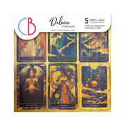 Deluxe Paper 15 x 15 cm - Gold - Celestial - 5 - pack - 1 - Ciao Bella - Tidformera