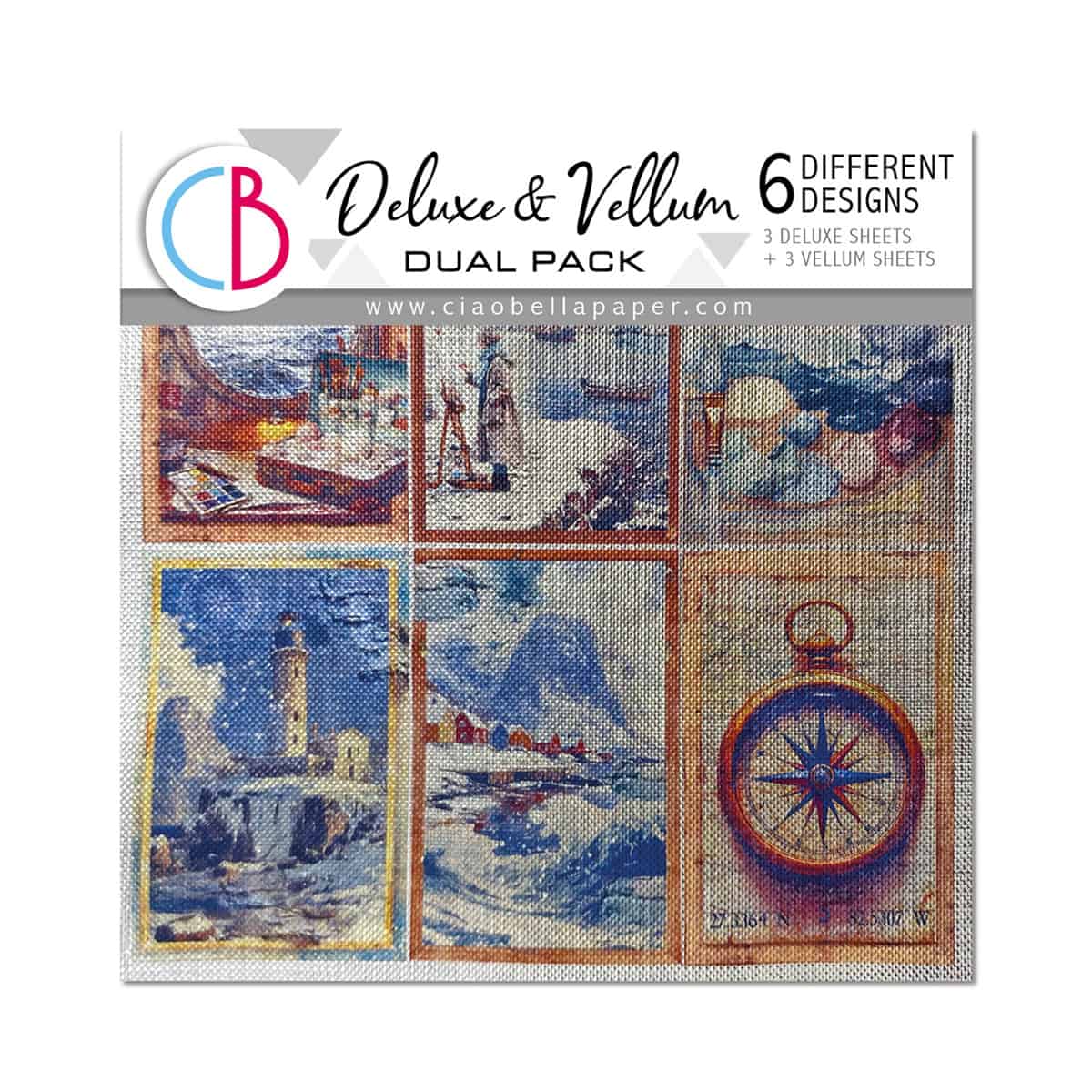 Deluxe & Vellum Dual pack 15 x 15 cm - 6 - pack An artist Journey - 1 - Ciao Bella - Tidformera