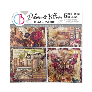 Deluxe & Vellum Dual pack 15 x 15 cm - 6 - pack Book Lovers - 1 - Ciao Bella - Tidformera