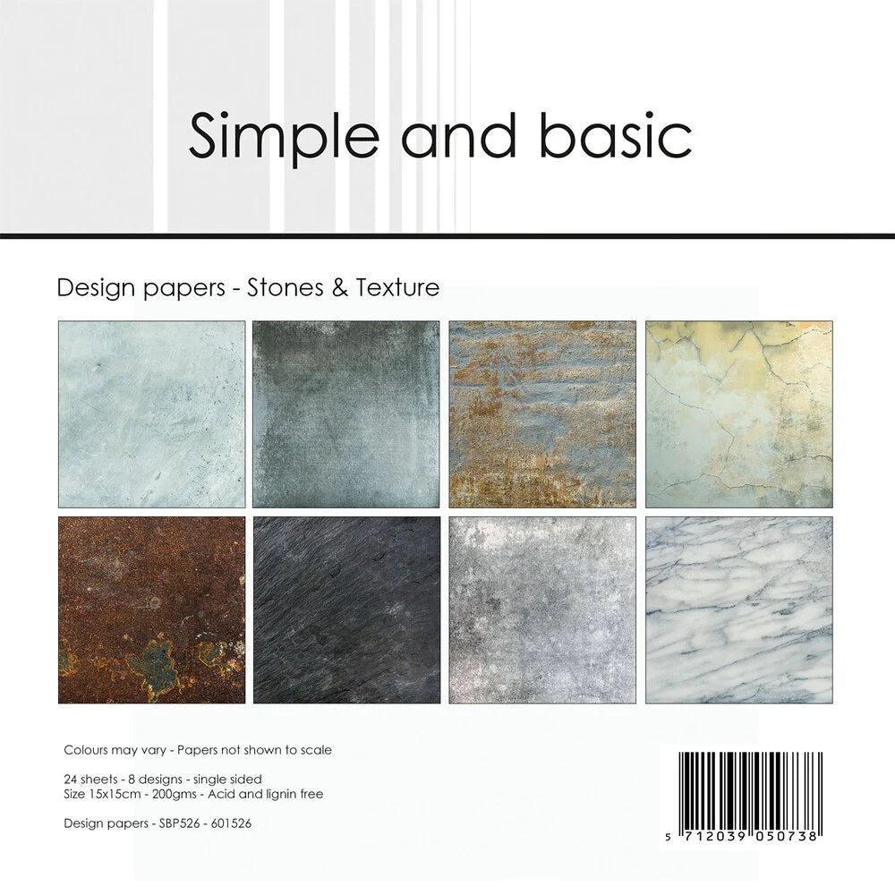 Design paper - Stones & Texture - Simple and basic - Tidformera