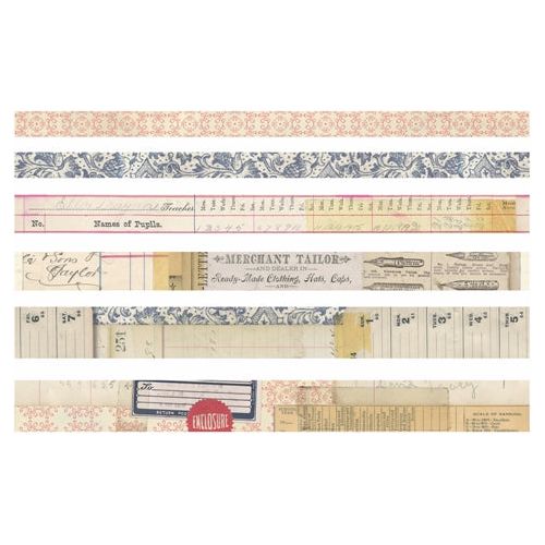 Design Tape - Merchant - 6 - pack - Tim Holtz - Tidformera