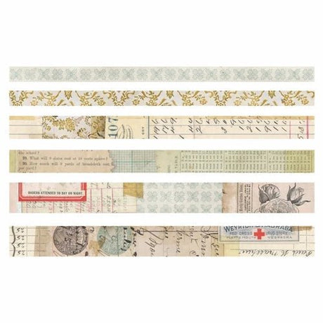 Design Tape - Salvaged - 6-pack - 2 - Tim Holtz - Tidformera