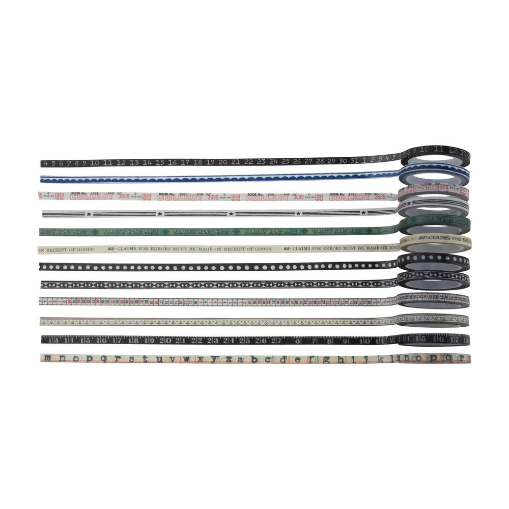 Design Tape - Trims - 12-pack - 3 - Tim Holtz - Tidformera