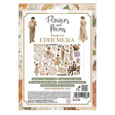Die cuts - Adhesive - Flowers and Poems - 3 - Stamperia - Tidformera