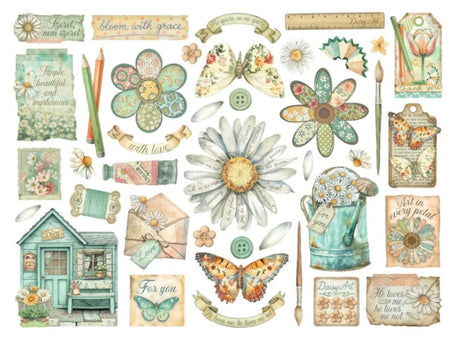 Die cuts - Assorted - Daisy Art - 2 - Stamperia - Tidformera