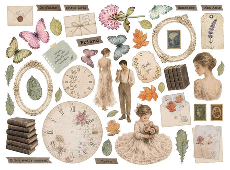 Die cuts - Assorted - Flowers and Poems - 2 - Stamperia - Tidformera