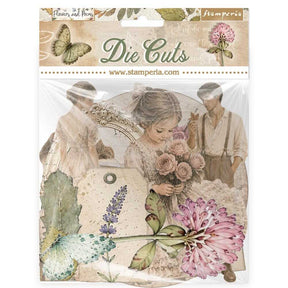 Die cuts - Assorted - Flowers and Poems - 1 - Stamperia - Tidformera