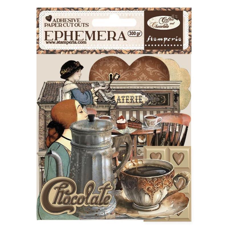 Die cuts Coffee and Chocolate Ephemera - Stamperia - Tidformera