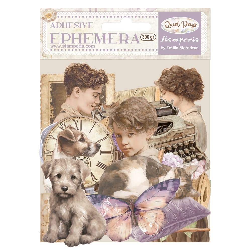 Die cuts - Quiet Days - Adhesive - 1 - Stamperia - Tidformera