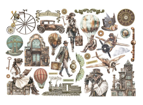Die cuts - Voyages Fantastiques - Adhesive - 2 - Stamperia - Tidformera