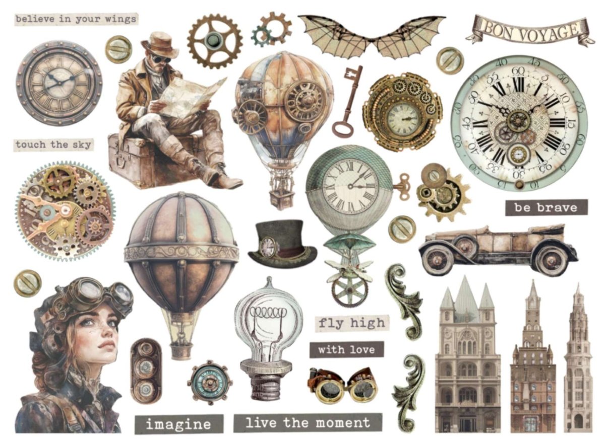 Die cuts - Voyages Fantastiques - Assorted - 2 - Stamperia - Tidformera