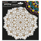 Dot Painting - Mdf - skiva och stencil - 20 cm - Soleil - 1 - Aladine - Tidformera