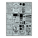 Dotted Journal Stencil Set 12-pack - Peter Pauper Press - Tidformera