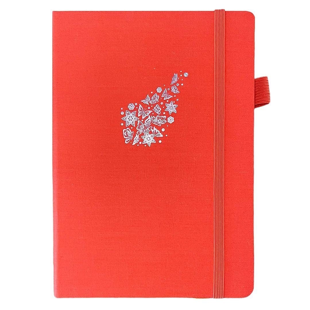 Dotted Notebook A5 160 GSM - Butterflies & Flowers - Paper24 - Tidformera