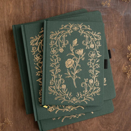 Dotted Notebook Antique Floral SQ - 6 - Archer & Olive - Tidformera