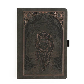 Dotted Notebook - Black dot grid - B6 - Wolf in the Night - 1 - Archer & Olive - Tidformera