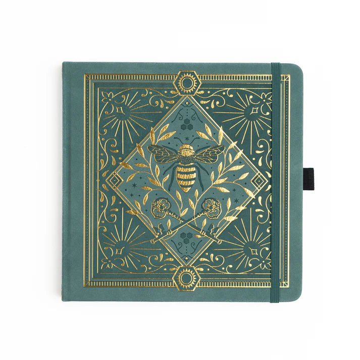 Dotted Notebook Keeper of the Bees in Soft Teal SQ - 1 - Archer & Olive - Tidformera