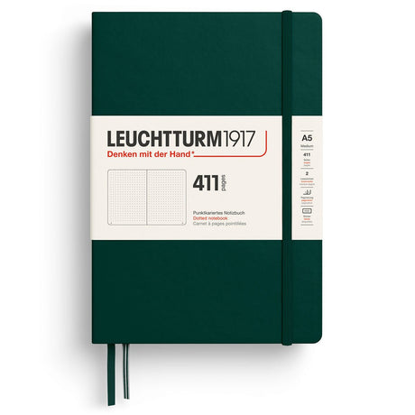 Dotted notebook Lt A5 Hård pärm 411 s - Forest Green - 1 - Leuchtturm1917 - Tidformera