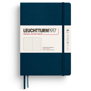 Dotted notebook Lt A5 Hård pärm Deep Sea från Leuchtturm1917 - Blå anteckningsbok - Tidformera