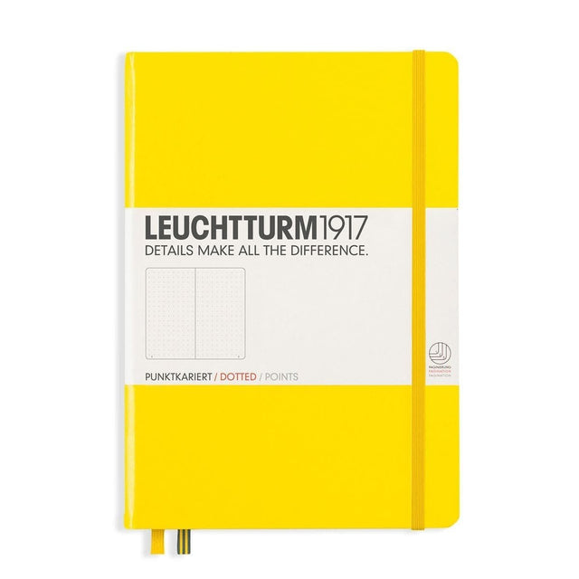 Dotted notebook Lt A5 Hård pärm Lemon - Leuchtturm1917 - Tidformera