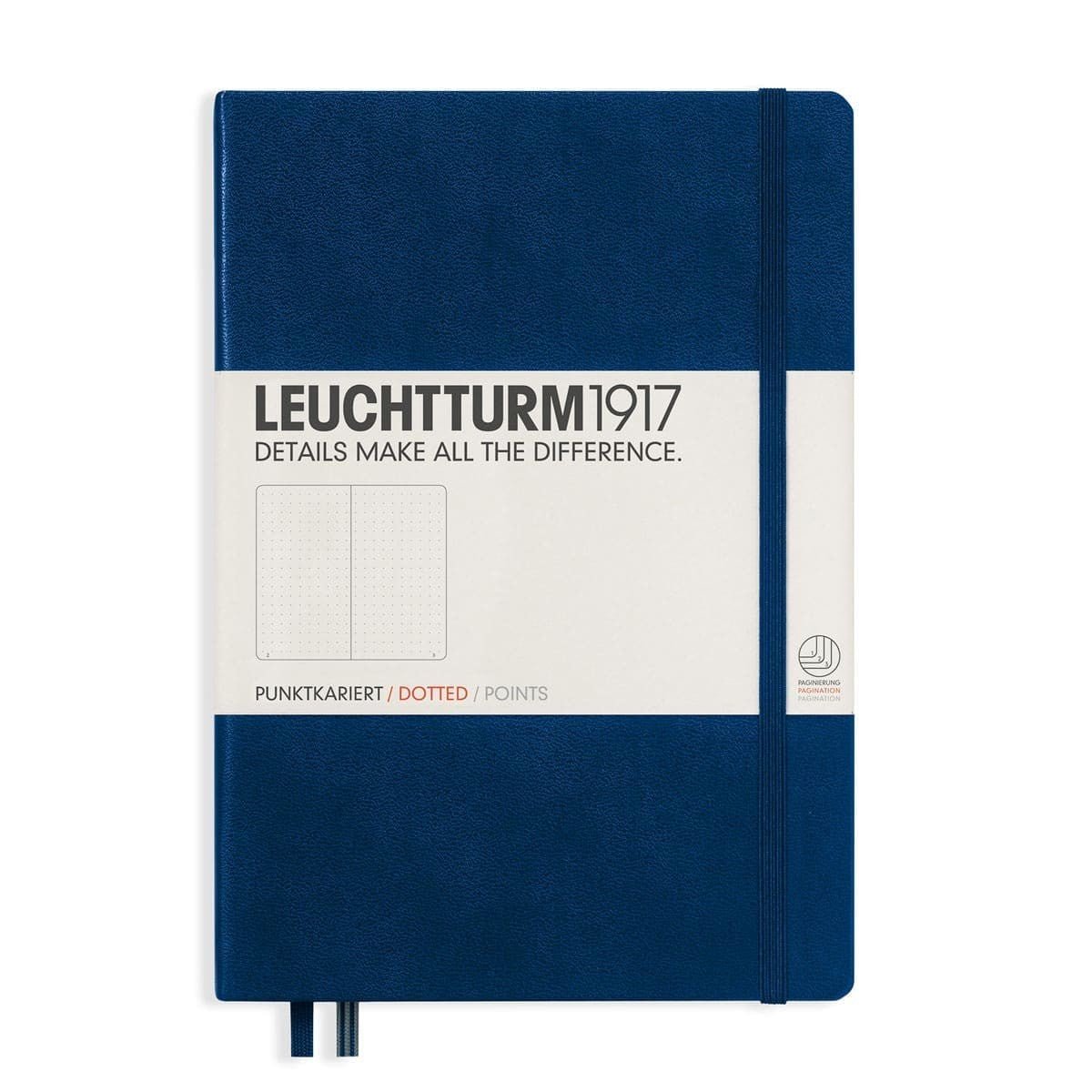 Dotted notebook Lt A5 Hård pärm Navy - Leuchtturm1917 - Tidformera