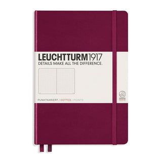 Dotted notebook Lt A5 Hård pärm Port Red från Leuchtturm1917 - Vinröd anteckningsbok - Tidformera