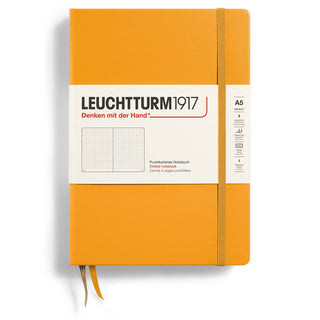 Dotted notebook Lt A5 Hård pärm Rising Sun från Leuchtturm1917 - Gul anteckningsbok - Tidformera