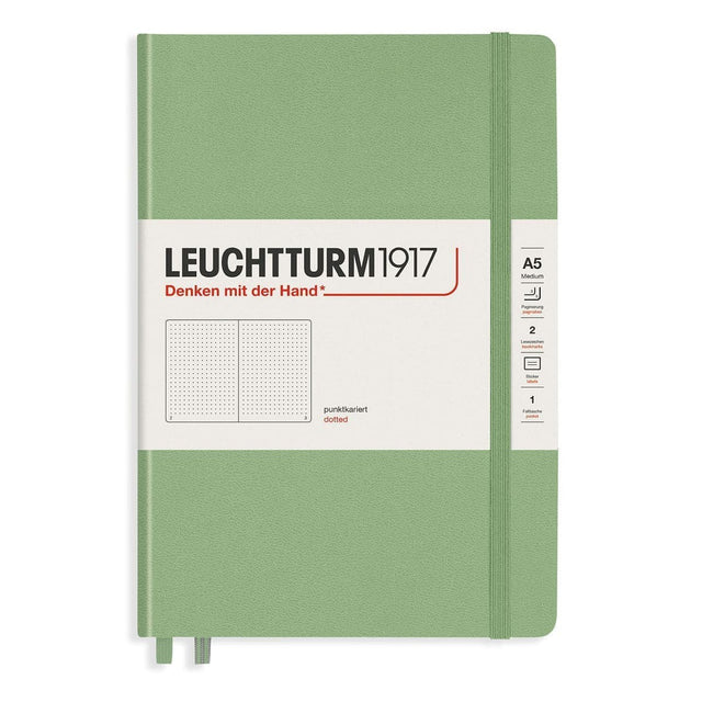 Dotted notebook Lt A5 Hård pärm Sage - Leuchtturm1917 - Tidformera