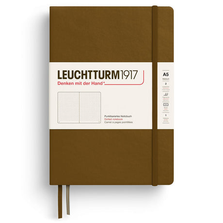 Dotted notebook Lt A5 Hård pärm Spicy Brown - Leuchtturm1917 - Tidformera