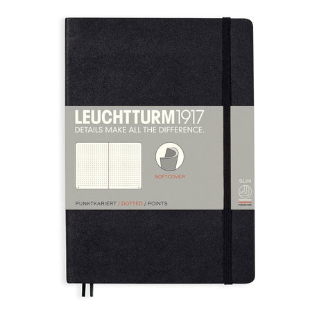 Dotted notebook Lt A5 Mjuk pärm Black - Leuchtturm1917 - Tidformera